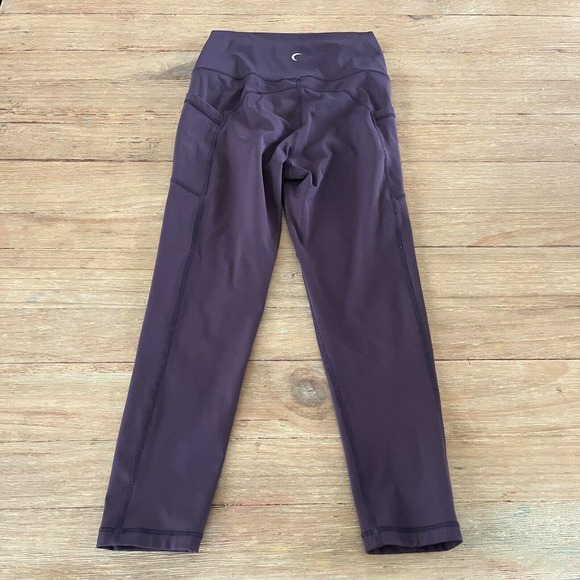 Zyia Active Brilliant High Rise Pockets Leggings Crop Purple Womens 2 (XS) - Picture 3 of 6